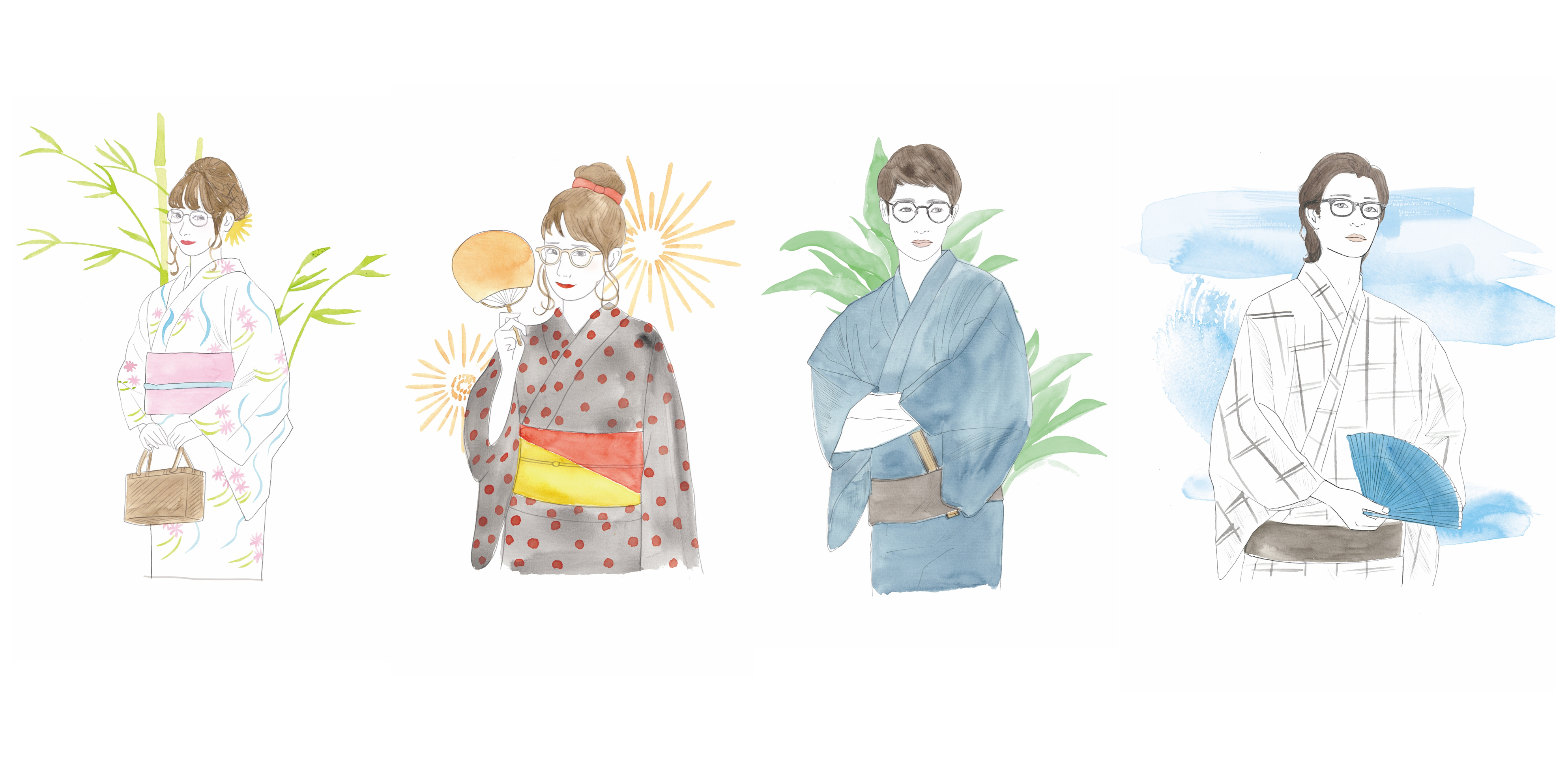 花火大会・夏祭り目前！意外と知らない！？「浴衣×メガネ」着こなしのコツを公開！のメイン画像