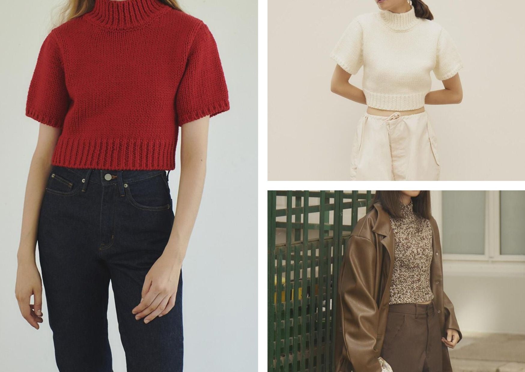 RANDEBOOよりヘルシーカジュアルの叶うアイコニックなクロップド丈ニットが新登場。のサブ画像3
