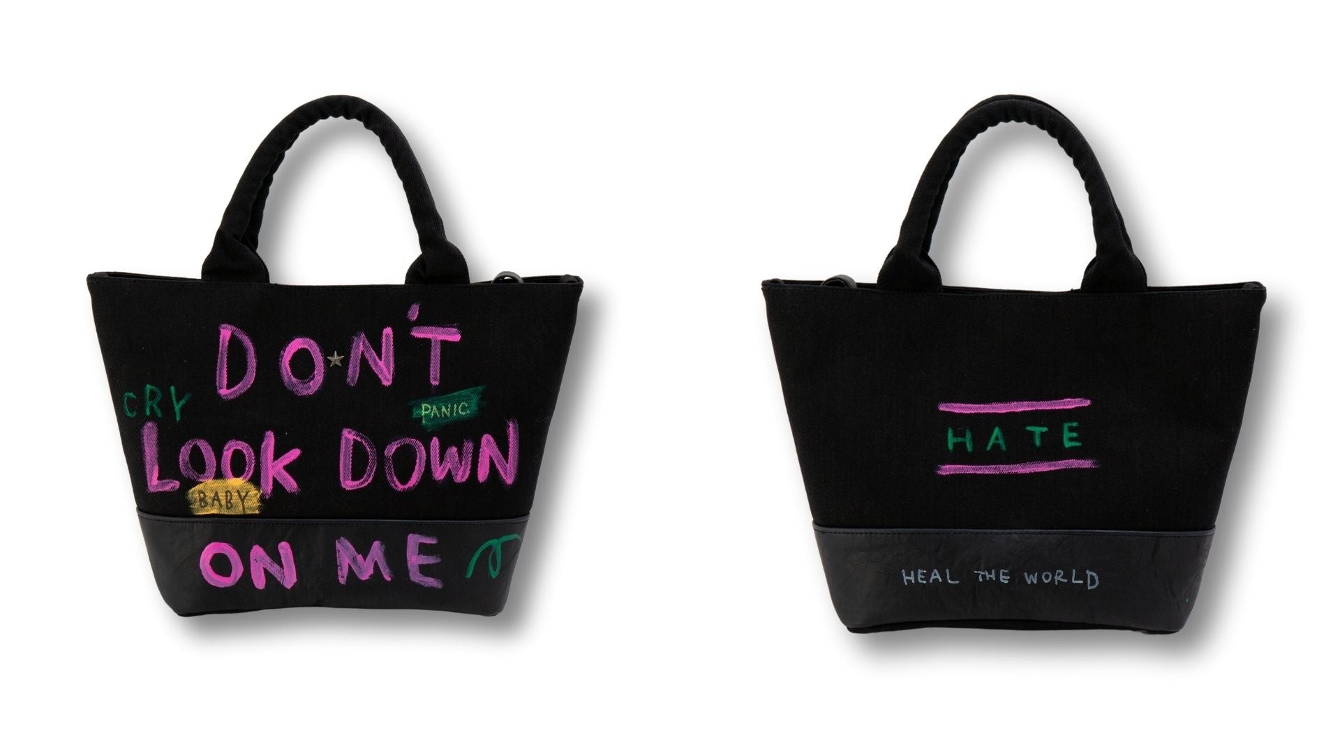 【青木被服×guernika】全てが1点物! デニム&レザーのコラボバッグ新作を数量限定で受注開始【コラボアイテム】のサブ画像4_青木被服×guernika コラボデニムバッグ「DONT LOOK DOWN」