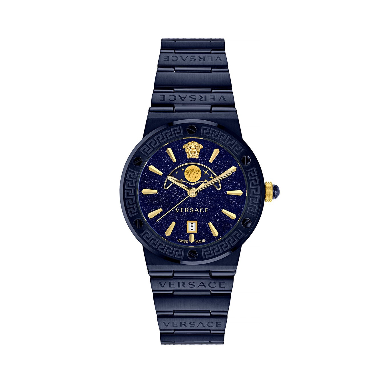 イタリアブランド『VERSACE』の腕時計から、ムーンフェーズ機能を搭載したエレガントな腕時計「GRECA LOGO MOONPHASE」を2023年9月2日(土)に発売。のサブ画像8_VE7G00423　231,000円(税込)